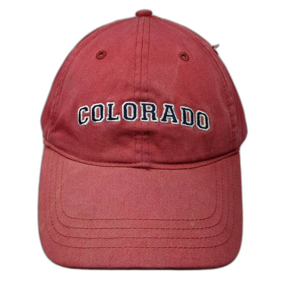 Ouray Sportswear Baseball Cap Red One Size Colorado Embroidered Strapback Hat